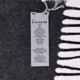 Coach coach carriage pattern oversized large size outlet black 4622 Unisex wool 100 % muffler unused Ginzo