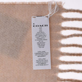 Coach coach carriage pattern oversized large size outlet Camel 4622 Unisex wool 100 % muffler unused Ginzo
