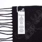 Coach coach check pattern outlet black 4624 Unisex wool 95 %/cashmere 5 % muffler unused Ginzo