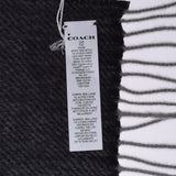 Coach coach check pattern oversized large size outlet black/gray 5152 Unisex wool 99 % Other 1 % muffler unused Ginzo