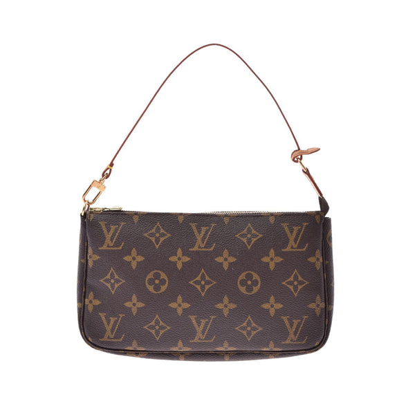 路易威顿路易·维顿（Louis Vuitton）路易威登（Louis Vuitton）会标pochette Accesswall brown M51980女士会标帆布辅助袋