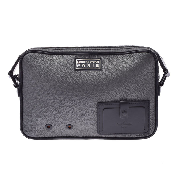 Louis Vuitton Alpha Messenger Gray/Black Unisex Leather Shoulder Louis Vuitton Alpha Messenger Gray/Black Unisex Leather Shoulder