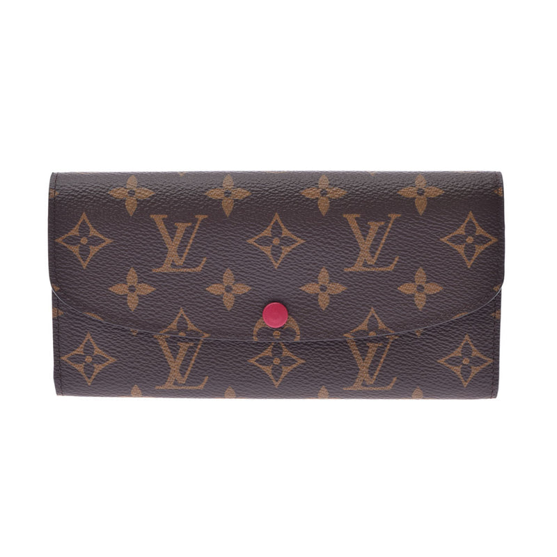 LOUIS VUITTON ルイヴィトン モノグラム ポルトフォイユ エミリー フューシャ M60697 ユニセックス モノグラムキャンバス 長財布 新同 中古 銀蔵