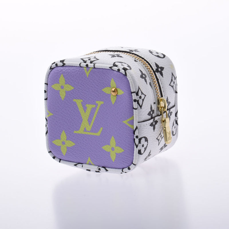 路易威顿路易斯·维顿（Louis Vuitton Louis Vuitton）会标巨头monna Cube白色/黑色/紫色/绿色M67669女用式会标帆布附件袋