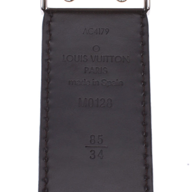 LOUIS VUITTON Louis Vuitton Episenture Slender 35mm Size 85 Reversible Black Silver Bracket M0128V Men's Epireather Belt AB Rank Used Ginzo