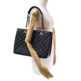 CHANEL Chanel Matrasse GST Tote Black Gold Bracket Ladies Cabiaskin Tote Bag A Rank used Ginzo