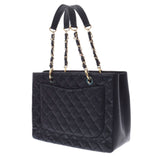 CHANEL Chanel Matrasse GST Tote Black Gold Bracket Ladies Cabiaskin Tote Bag A Rank used Ginzo