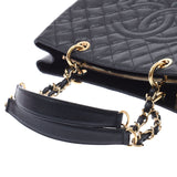 CHANEL Chanel Matrasse GST Tote Black Gold Bracket Ladies Cabiaskin Tote Bag A Rank used Ginzo