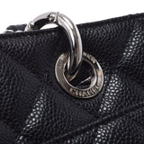 CHANEL シャネル マトラッセ GSTトート 黒 シルバー金具 レディース キャビアスキン トートバッグ Aランク 中古 銀蔵