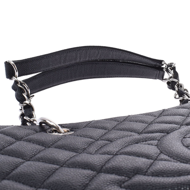 CHANEL Chanel Matrasse GST Tote Black Silver Bracket Ladies Caviar Skin Tote Bag A Rank used Ginzo