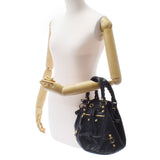 BALENCIAGA Balenciaga Zopom Pom 2WAY Shoulder Bag Black 285439 Ladies Calf Handbag AB Rank Used Ginzo