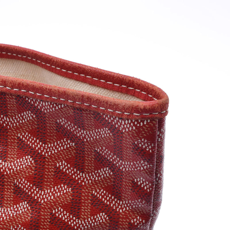 Goyard Goyal Saint -lui PM红色男女unisex PVC/皮包袋B级二手Ginzo