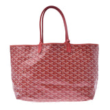 GOYARD Goyal Saint -Lui PM Red Unisex PVC/Leather Tote Bag B Rank used Ginzo