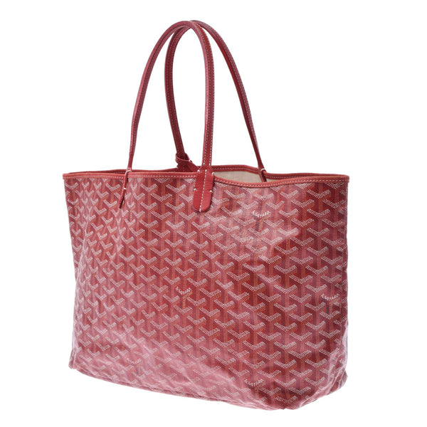 GOYARD Goyal Saint -Lui PM Red Unisex PVC/Leather Tote Bag B Rank used Ginzo