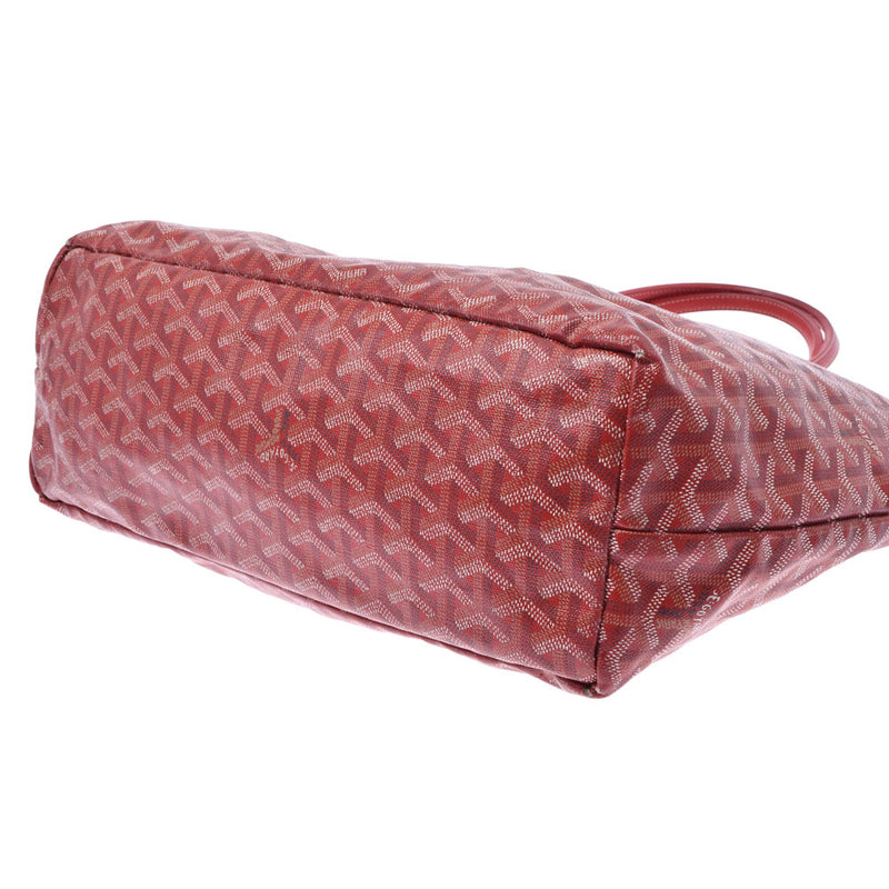 GOYARD ゴヤール サンルイ PM 赤 ユニセックス PVC/レザー トートバッグ Bランク 中古 銀蔵