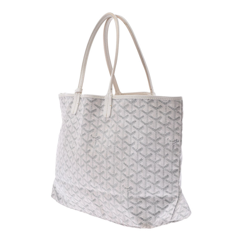 GOYARD Goyal Saint -Lui PM White Unisex PVC Tote Bag B Rank used Ginzo