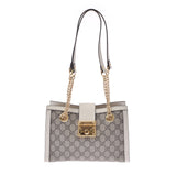 GUCCI Gucci Pad Rock Beige/Ivory 498156 Ladies PVC Calf Shoulder Bag A Rank used Ginzo