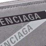 BALENCIAGA BALENCIAGA紧凑式ZIP银551933男女calf bi -fold Wallet Ab rank rank二手ginzo