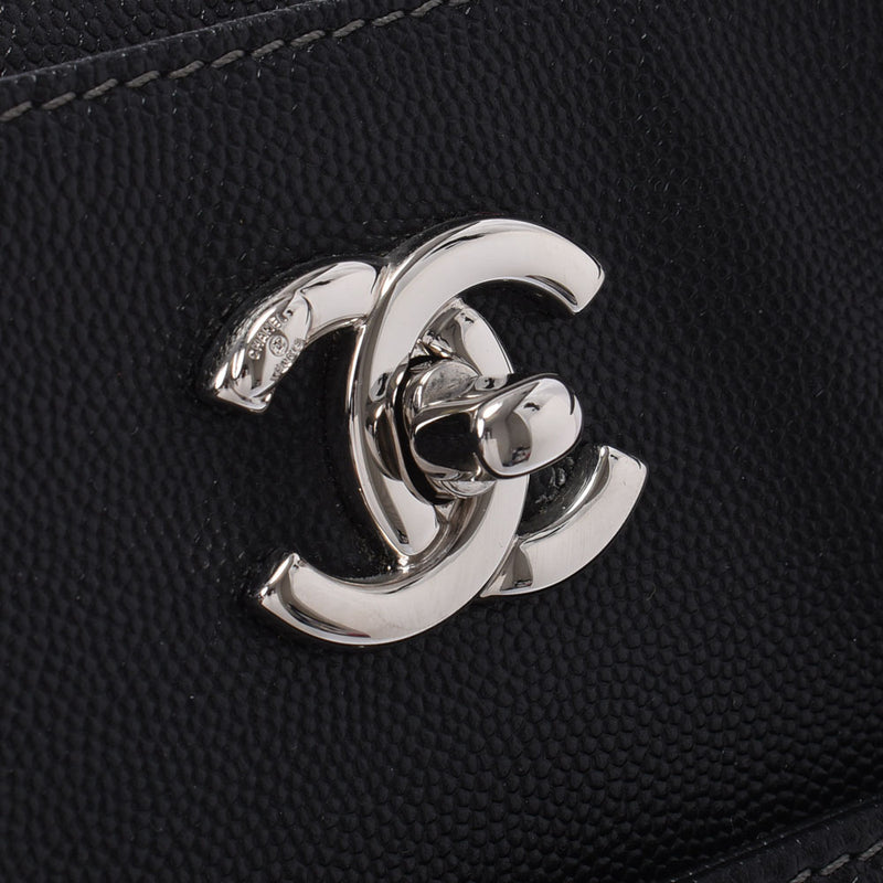 CHANEL シャネル エグゼクティブトート 2WAY 黒 シルバー金具 レディース キャビアスキン トートバッグ Aランク 中古 銀蔵