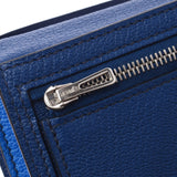 HERMES Hermes Bean Blue Idra/Blue Saffeal Silver Bracket □ Q -engraved (around 2013) Ladies Share Trinic Wallet A Rank Used Ginzo