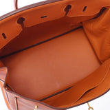 爱马仕爱马仕（Hermes Hermes Birkin）40橙色金支架□n雕刻（2010年左右）男女toryon lemance手提包A级使用Ginzo
