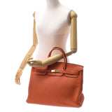 爱马仕爱马仕（Hermes Hermes Birkin）40橙色金支架□n雕刻（2010年左右）男女toryon lemance手提包A级使用Ginzo