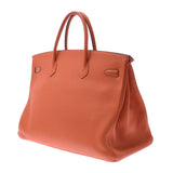 爱马仕爱马仕（Hermes Hermes Birkin）40橙色金支架□n雕刻（2010年左右）男女toryon lemance手提包A级使用Ginzo