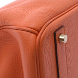 爱马仕爱马仕（Hermes Hermes Birkin）40橙色金支架□n雕刻（2010年左右）男女toryon lemance手提包A级使用Ginzo