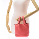 HERMES エルメス ピコタンロック PM  ローズジャイプール（ピンク系） シルバー金具 C刻印(2018年頃) レディース トリヨンクレマンス ハンドバッグ Aランク 中古 銀蔵