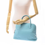 HERMES エルメス ボリード リラックス 35 ブルーアトール シルバー金具 T刻印(2015年頃) レディース エプソンスープル ハンドバッグ Aランク 中古 銀蔵