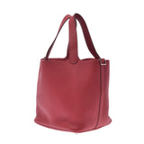 HERMES Hermes Picotan Lock MM Rouge Glass (Red) Silver Bracket □ R -engraved (around 2014) Ladies Toryon Lemance Handbag New Used Ginzo