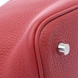 HERMES Hermes Picotan Lock MM Rouge Glass (Red) Silver Bracket □ R -engraved (around 2014) Ladies Toryon Lemance Handbag New Used Ginzo