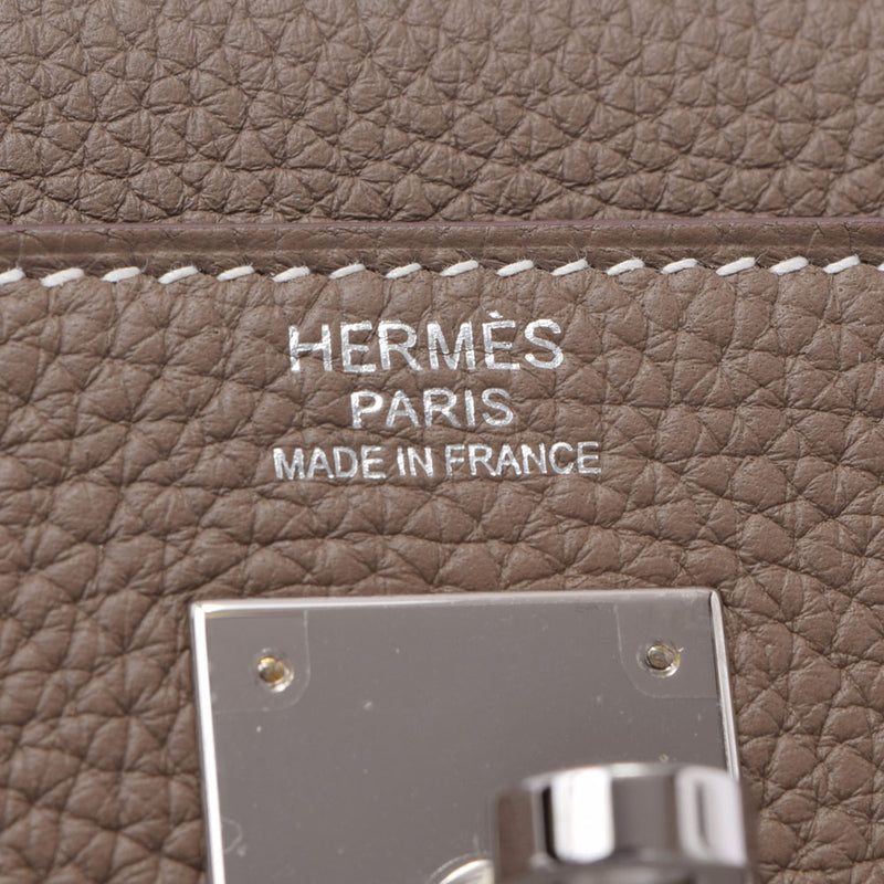 HERMES Hermes Hermes Kelly 32 Inner sewing etup silver metal a engraved (around 2017) Ladies Toryon Lemance Handbag Unused Ginzo