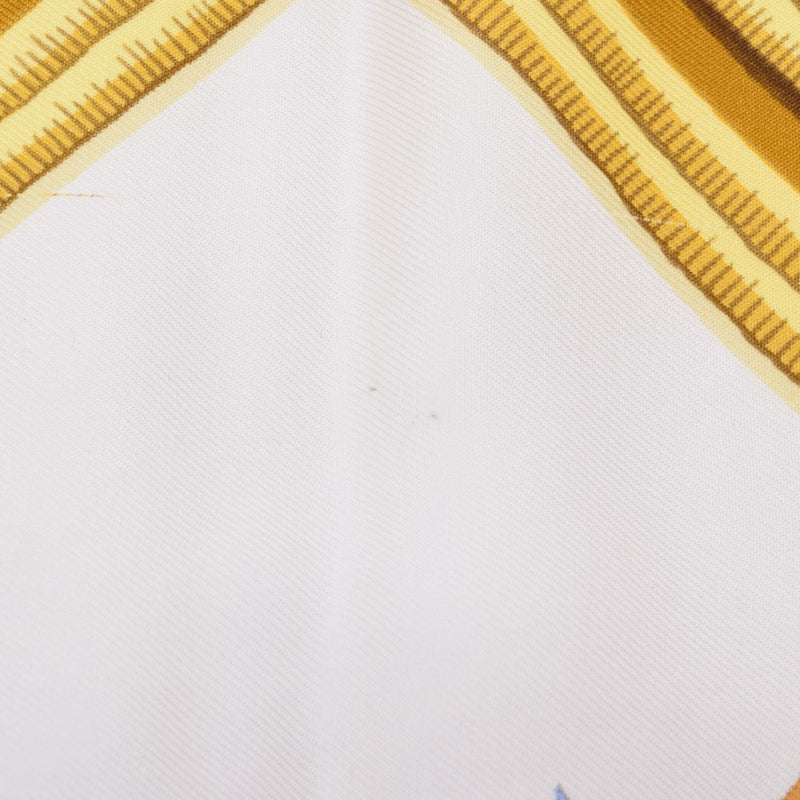 HERMES Hermes Care 90 Light Blue Ladies Silk 100 % Scarf AB Rank used Ginzo