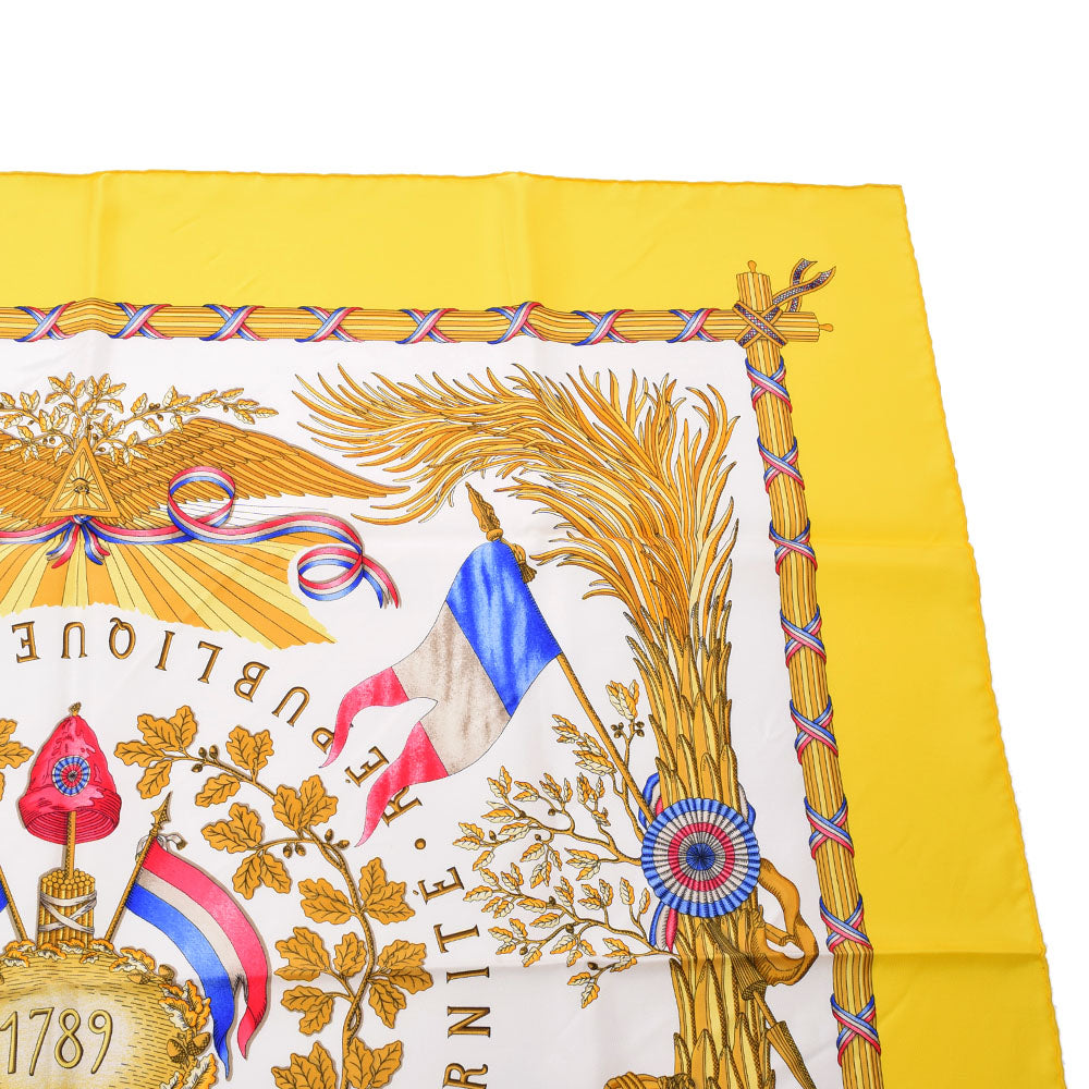 エルメスカレ90 LIBERTE EGALITE / 自由、平等、友愛 黄色 レディース