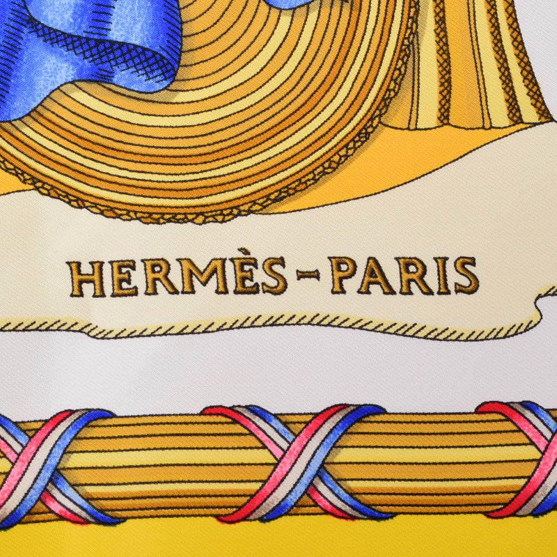 爱马仕爱马仕（Hermes Care）护理90利比利特（Liberte Egalite） /自由，公平，友谊黄色女士丝绸100％围巾