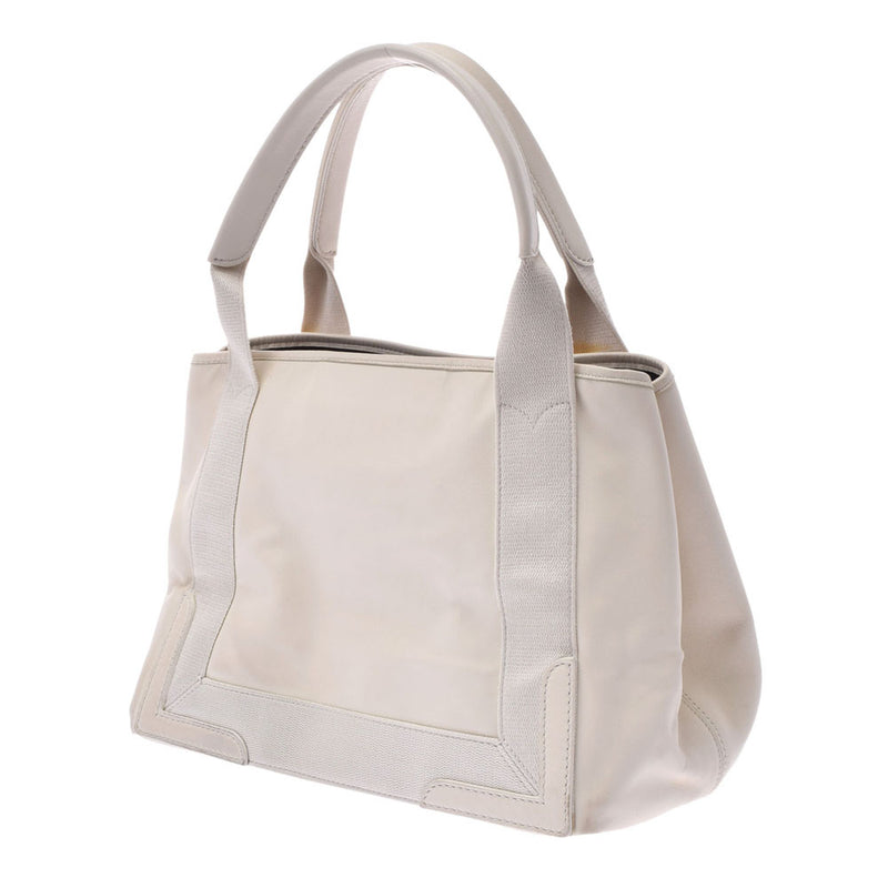 BALENCIAGA Balenciaga Navy Bass S Ivory 339933 Ladies Calf/Canvas Handbag B Rank used Ginzo