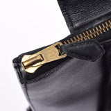 HERMES Hermes President Black/Green/Tea Men's Vogarber Liver Lizard Dobris Handbag AB Rank Used Ginzo