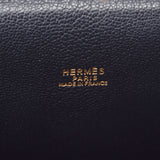 HERMES Hermes President Black/Green/Tea Men's Vogarber Liver Lizard Dobris Handbag AB Rank Used Ginzo