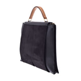 HERMES Hermes President Black/Green/Tea Men's Vogarber Liver Lizard Dobris Handbag AB Rank Used Ginzo