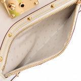 LOUIS VUITTON Louis Vuitton Shari Fabulow White Gold Bracket M91815 Ladies Gote Leather Handbag B Rank used Ginzo