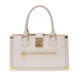 LOUIS VUITTON Louis Vuitton Shari Fabulow White Gold Bracket M91815 Ladies Gote Leather Handbag B Rank used Ginzo