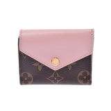 LOUIS VUITTON Louis Vuitton Monogram Portofoyu Zoe Brown/Pink M62933 Ladies Monogram Canvas Three Fold Wallet AB Rank Used Ginzo