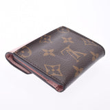 LOUIS VUITTON Louis Vuitton Monogram Portofoyu Zoe Brown/Pink M62933 Ladies Monogram Canvas Three Fold Wallet AB Rank Used Ginzo