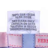 HERMES Hermes Twilly New Tag Bordeck Check Ribbon Pattern Light Blood/Pink Ladies Silk 100 % Scarf B Rank Used Ginzo