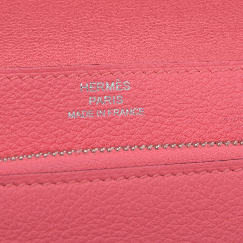 HERMES エルメス ドゴン コンパクト ローズアザレ シルバー金具 A刻印(2017年頃) レディース エヴァーカラー 二つ折り財布 ABランク 中古 銀蔵