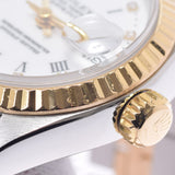 ROLEX Rolex Datejust 10P Diamond 69173G Ladies YG/SS Watch Automatic White Dial A Rank Used Ginzo