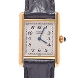 Cartier Cartier Mast Tank Vermey Yin Ladies GP/Leather Watch Quartz Ivory Dial AB Rank Used Ginzo