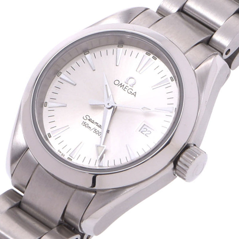 欧米茄欧米茄海洋大师Aqua Terra 2577.30女士SS观看Quartz Silver Dial A RANS二手Ginzo