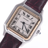 Cartier Cartier Pan Tail Ladies SS/YG/Leather Watch Quartz Ivory Dial A Rank used Ginzo